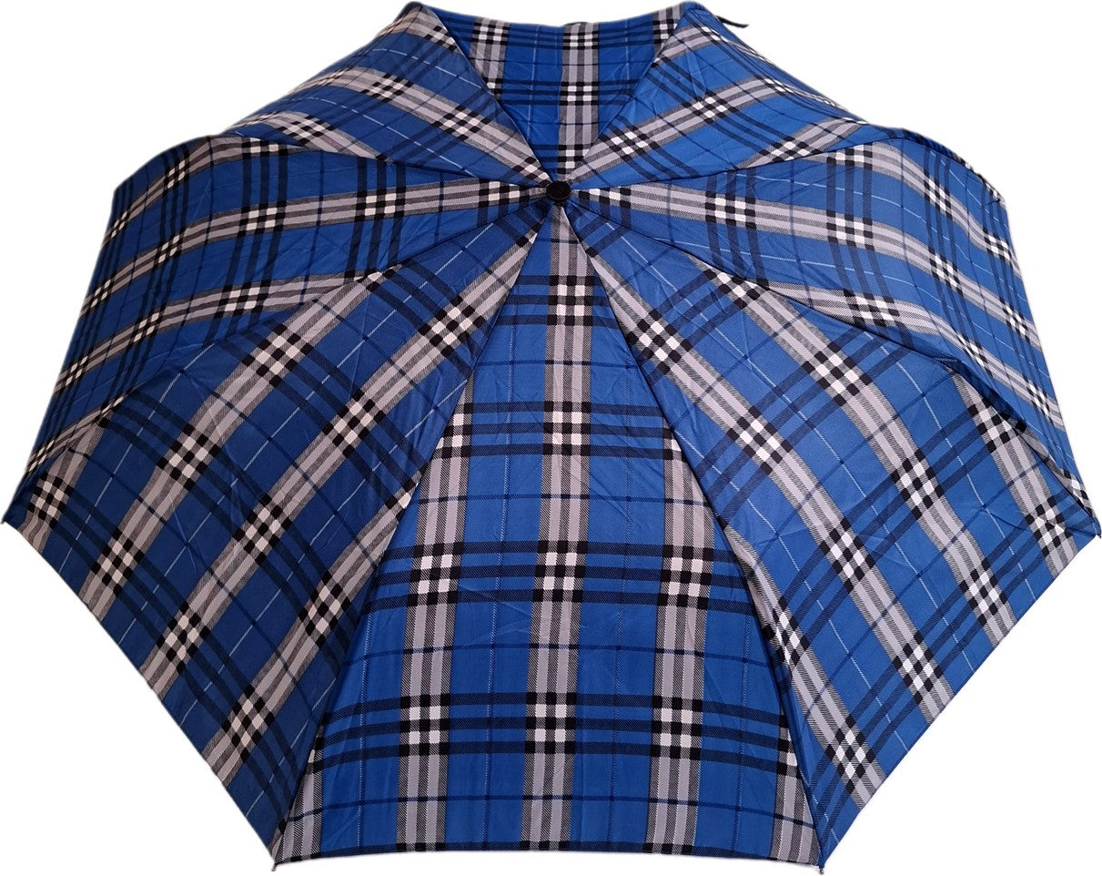 Parfi lance sa collection de parapluie moyen nommée Kapria - couleur Tartanbleu