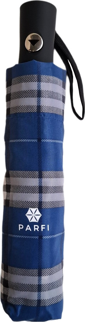 Parfi lance sa collection de parapluie moyen nommée Kapria - couleur Tartanbleu