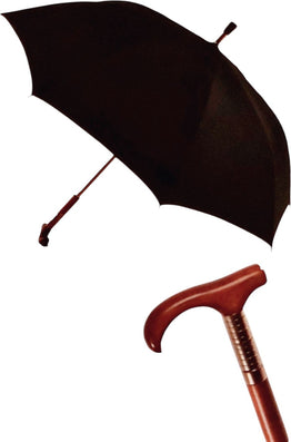 Long parapluie canne de marche Neyrat noir