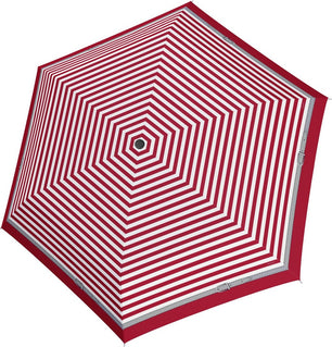 Petit parapluie carbonsteel mini slim Delight rayé bico - couleur Rouge