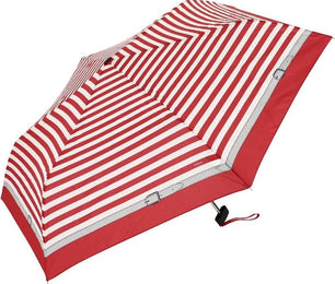 Petit parapluie carbonsteel mini slim Delight rayé bico - couleur Rouge