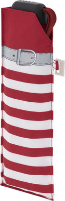 Petit parapluie carbonsteel mini slim Delight rayé bico - couleur Rouge