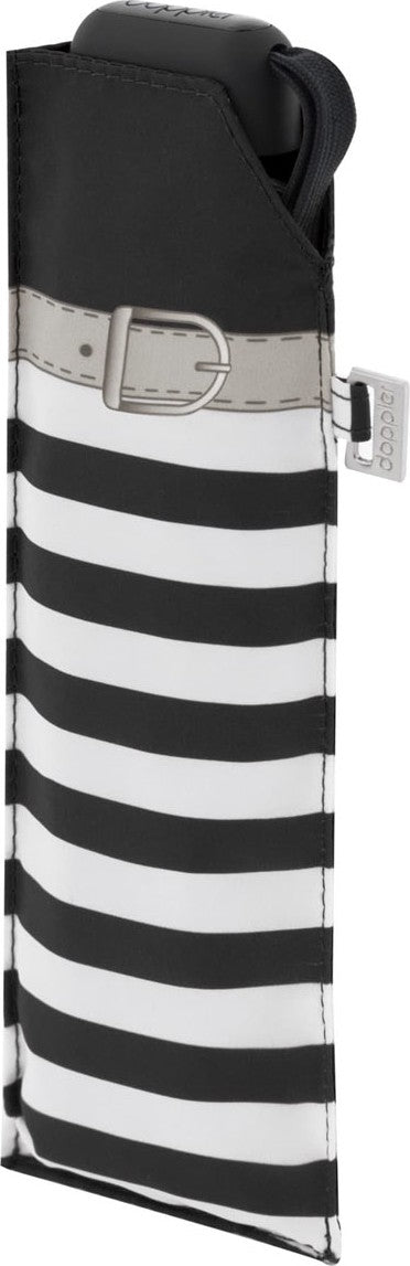 Petit parapluie carbonsteel mini slim Delight rayé bico - couleur Noir
