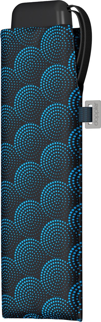 Petit parapluie carbonsteel mini slim Twister avec pois - couleur Bleu