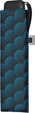 Petit parapluie carbonsteel mini slim Twister avec pois - couleur Bleu