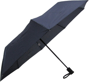 Petit parapluie carbonsteel uni avec petis pois blanc - couleur Marine