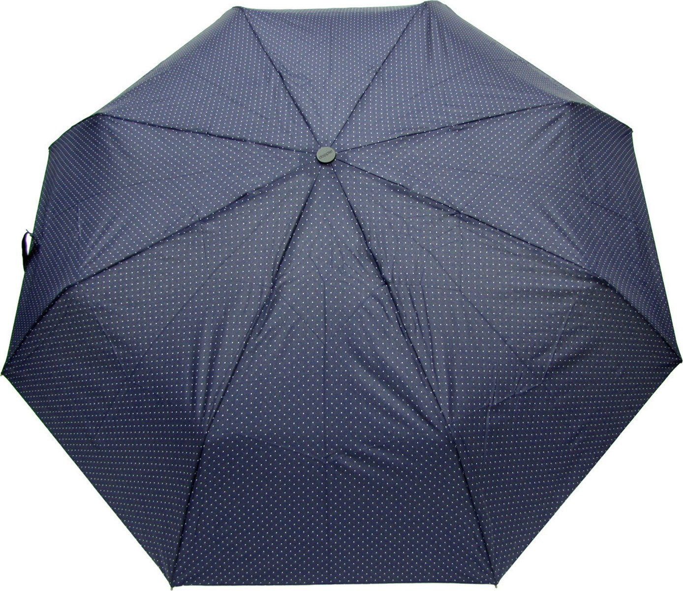 Petit parapluie carbonsteel uni avec petis pois blanc - couleur Marine