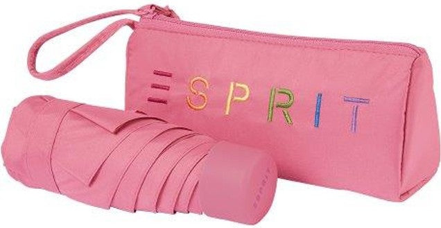 Petit parapluie colorful logo uni avec pochette - couleur Rose