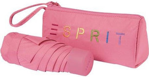 Petit parapluie colorful logo uni avec pochette - couleur Rose