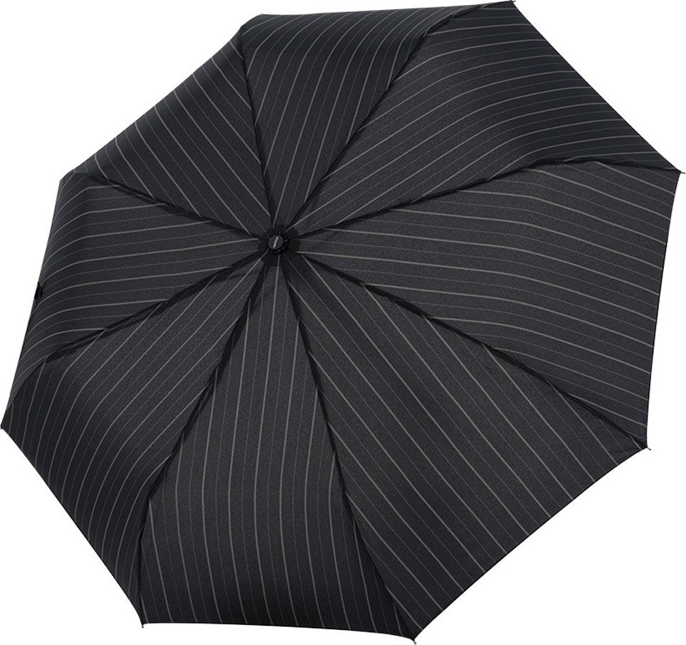 Petit parapluie fiber magic flipback lignés - couleur Noir
