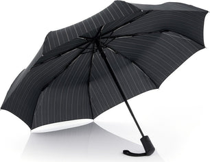 Petit parapluie fiber magic flipback lignés - couleur Noir