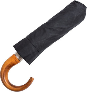 Petit parapluie fiber magic mini strong avec canne bois - couleur Noir