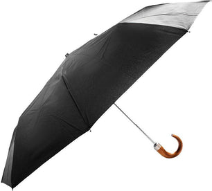 Petit parapluie fiber magic mini strong avec canne bois - couleur Noir