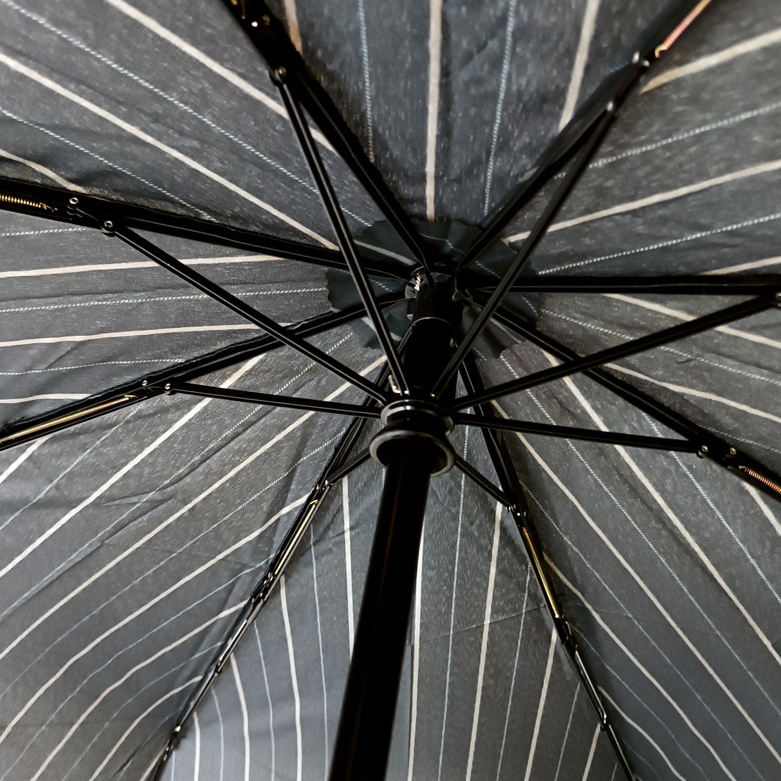 Petit parapluie homme magic big comfort lignés - couleur Noir