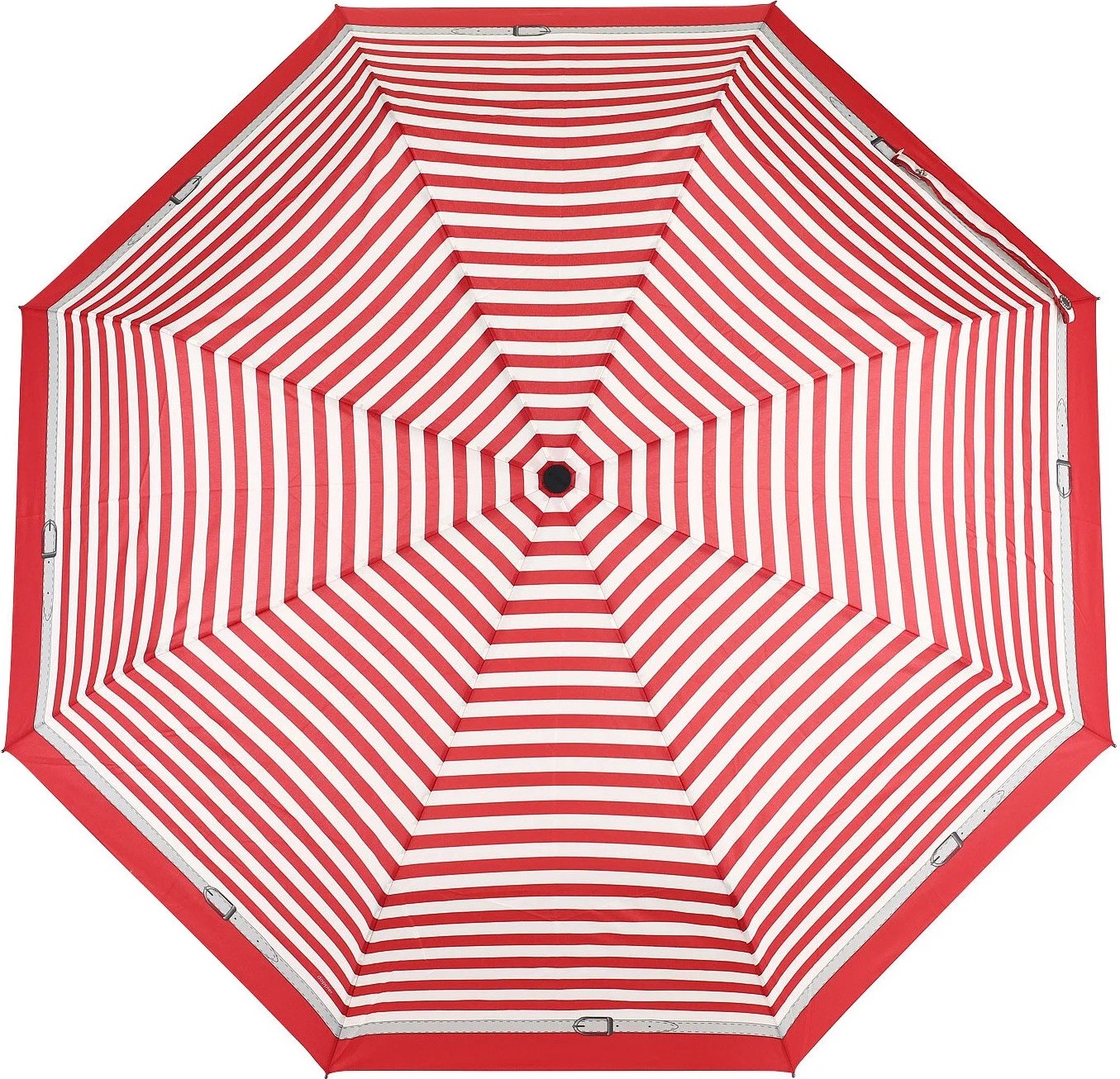 Petit parapluie rayé bicolore carbonsteel magic delight - couleur Rouge