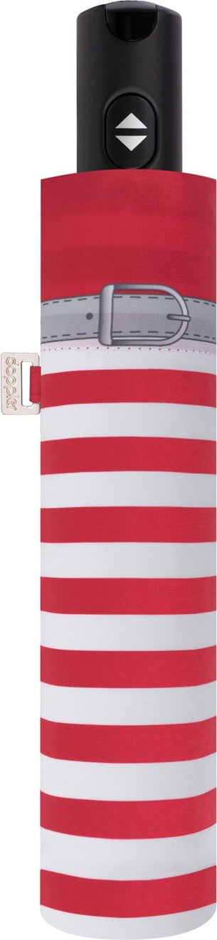Petit parapluie rayé bicolore carbonsteel magic delight - couleur Rouge