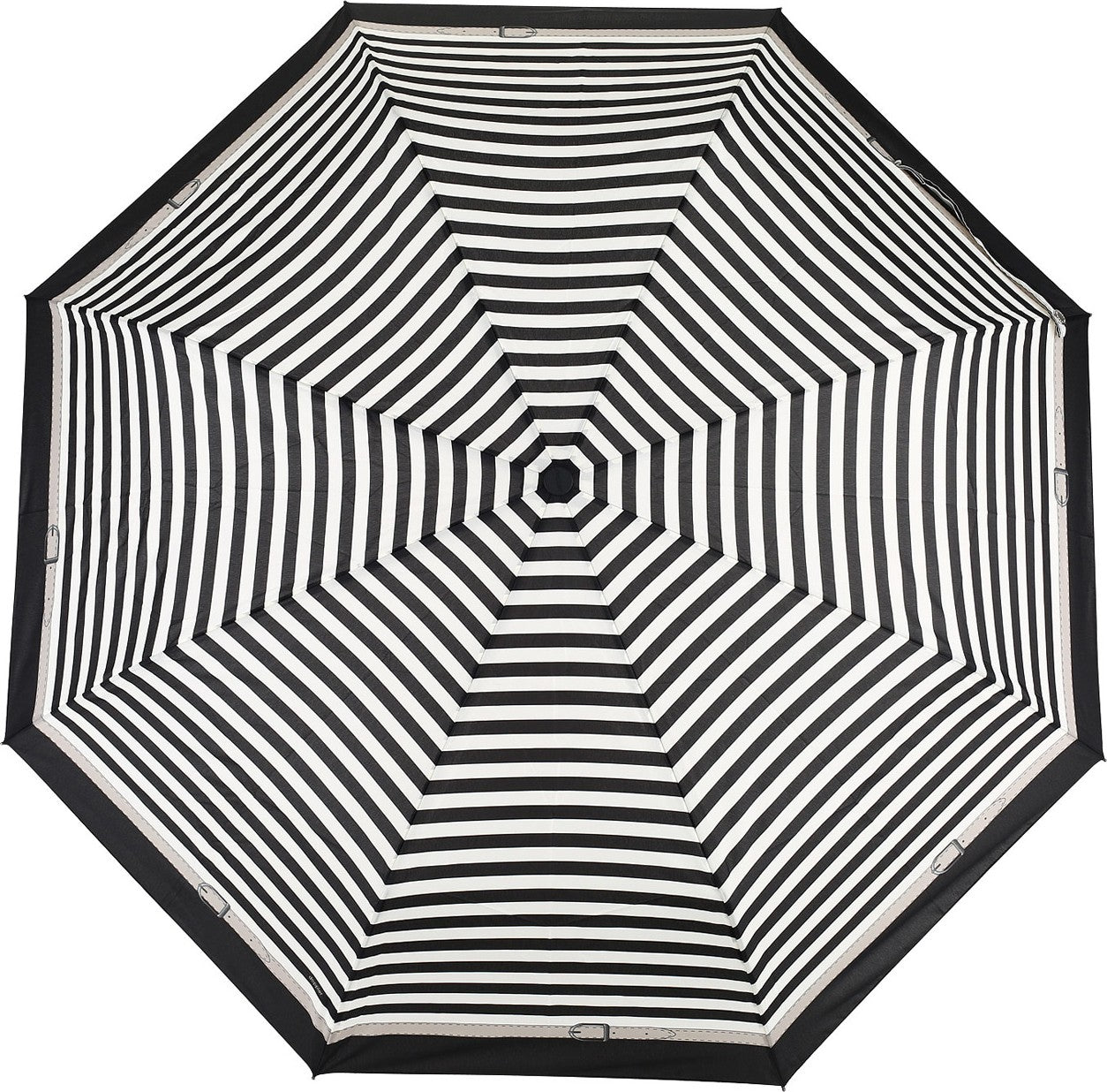 Petit parapluie rayé bicolore carbonsteel magic delight - couleur Noir