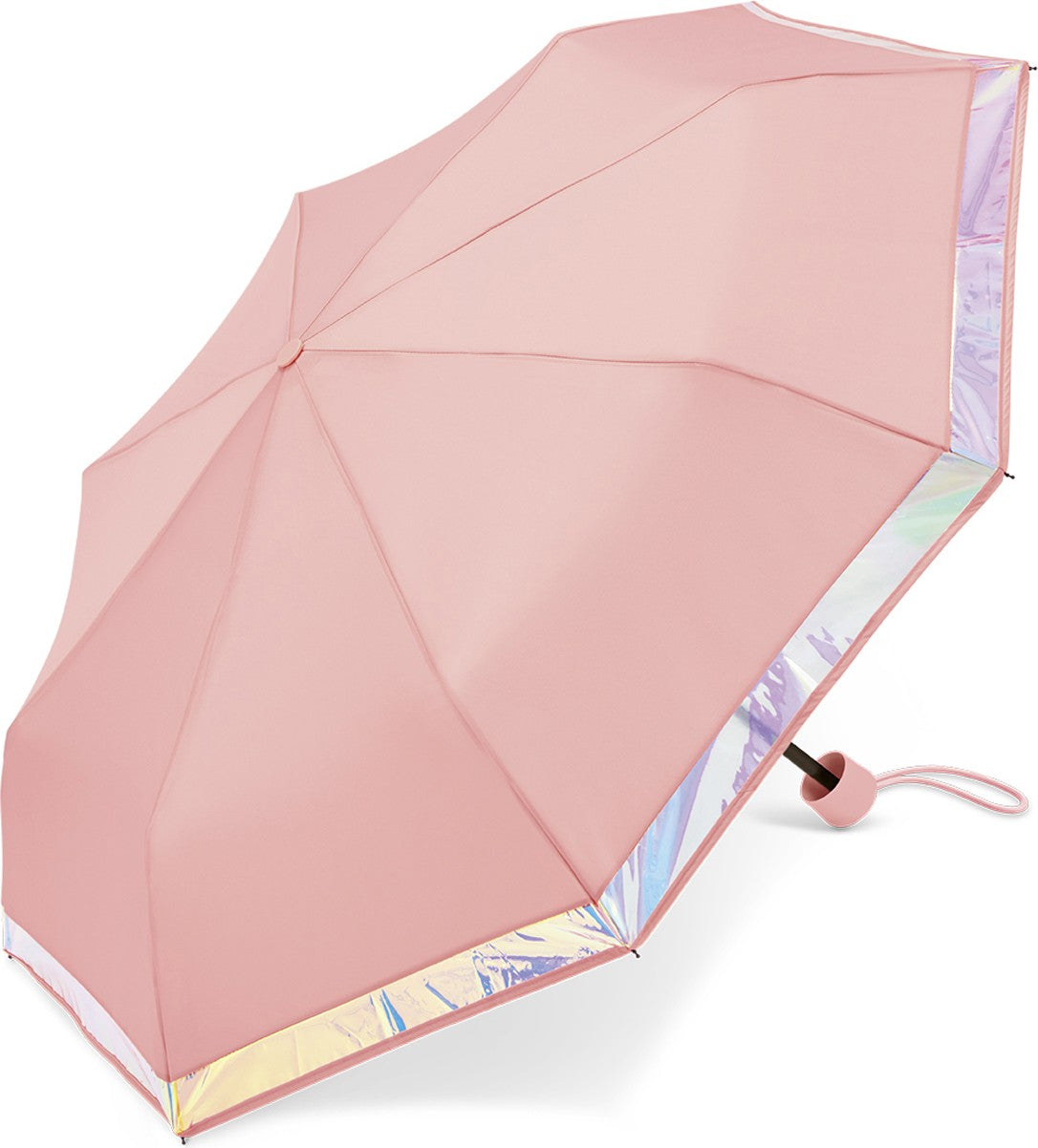 Petit parapluie shiny border - couleur Rose