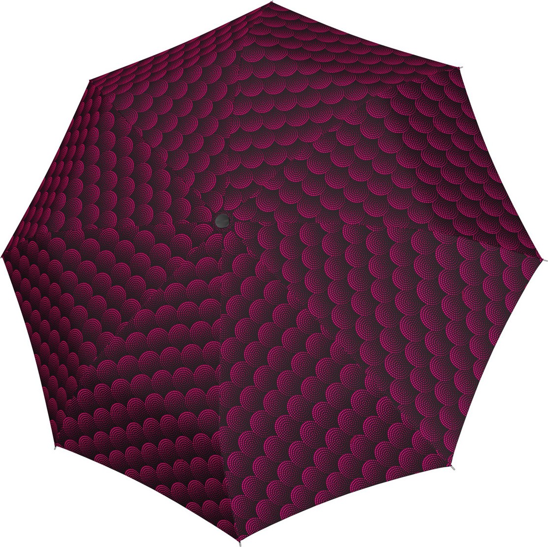 Petit parapluie uni carbonsteel magic avec pois en spir - couleur Fuschia