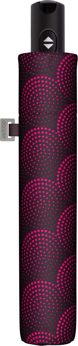 Petit parapluie uni carbonsteel magic avec pois en spir - couleur Fuschia